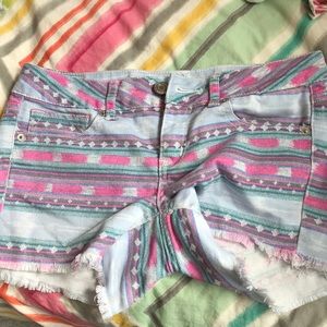 American Eagle Tribal Multicolored Shorts